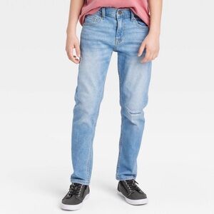 Art Class Boys' Stretch Relaxed Taper Jeans - Light Wash